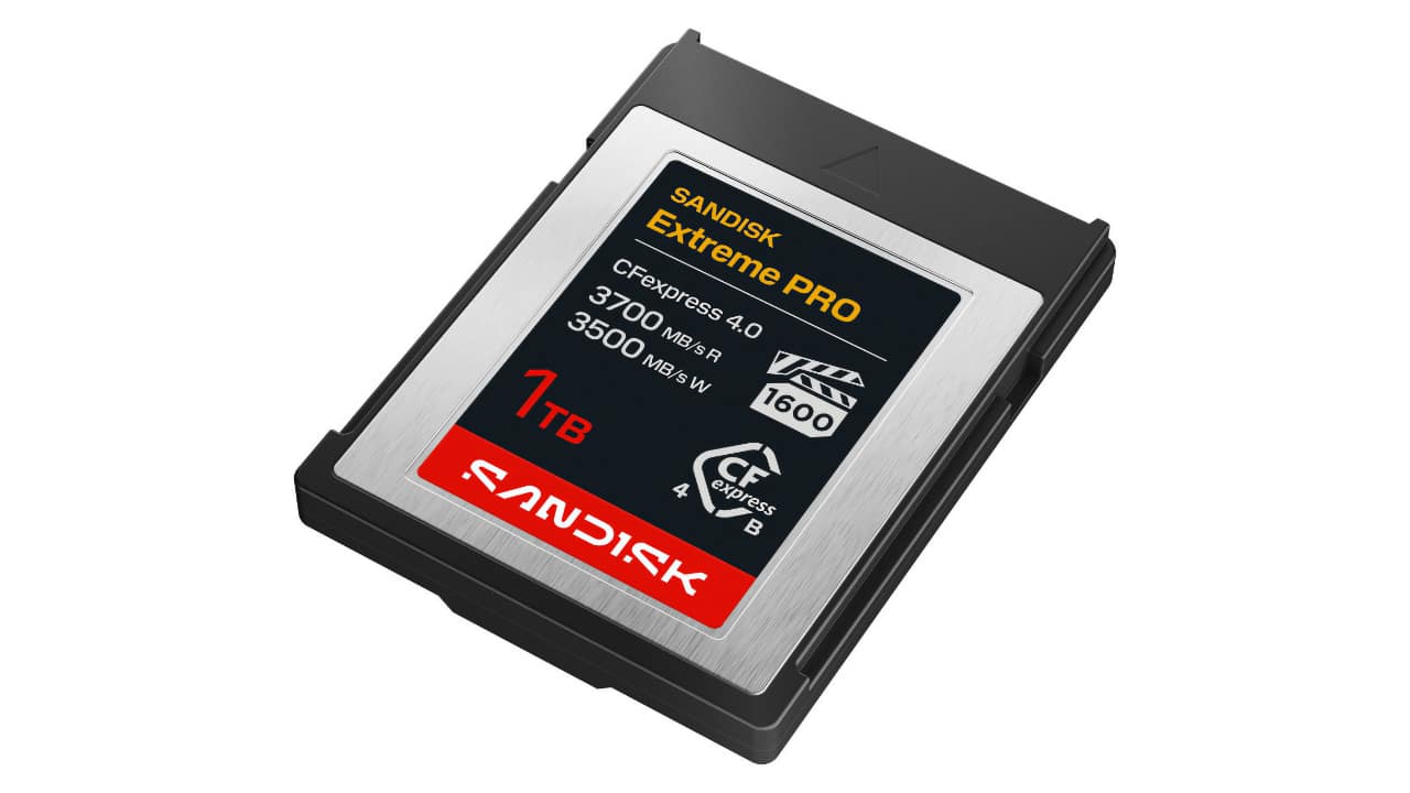 Sandisk CFexpress 4.0 Type B: up to 4 TB and priced exactly as the